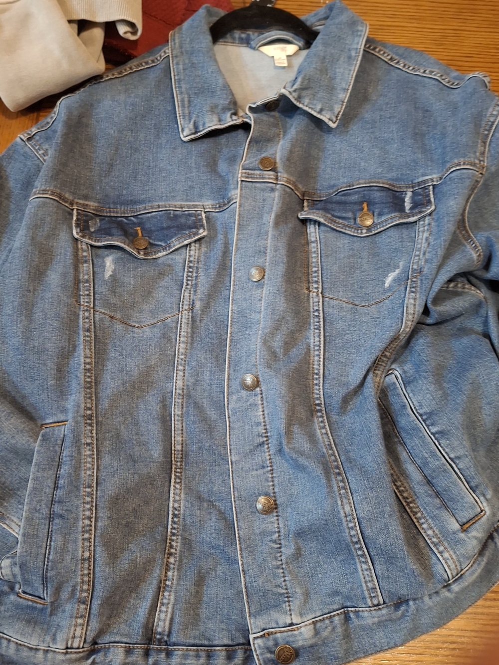 Terra & Sky Light Blue Denim Jacket - Plus - Picture 5 of 15